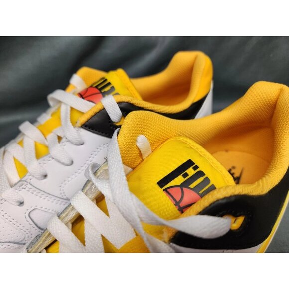 Nike Men's Full Force Low Sneakers Leather White Gold Black Size 10 NEW IN BOX - Picture 5 of 12